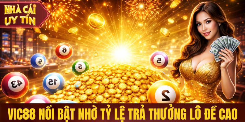 Vic88 nổi bật nhờ tỷ lệ trả thưởng game lô đề cao